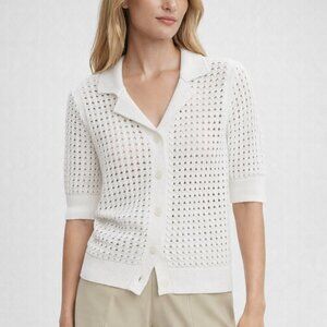 Varley Ellie Knit Shirt – White – Size M